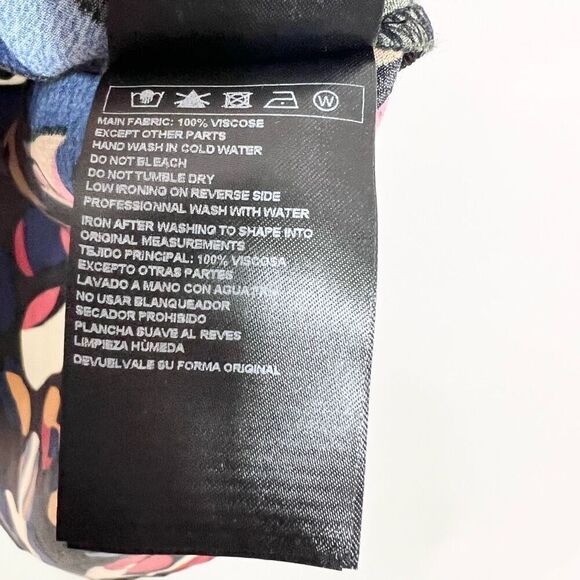 Ba&sh Shirt Dress Womens Medium Multicolor Catty Floral Long Sleeve Artsy - Picture 6 of 12